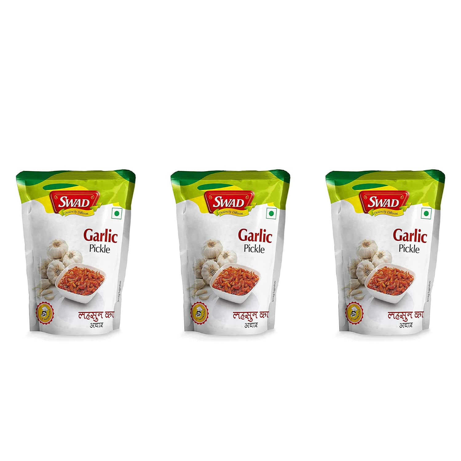 SWAD Distinctly Different and Delicious Garlic Pickle/ Lahsun Achar - 200gm Each (Pack of 3)
