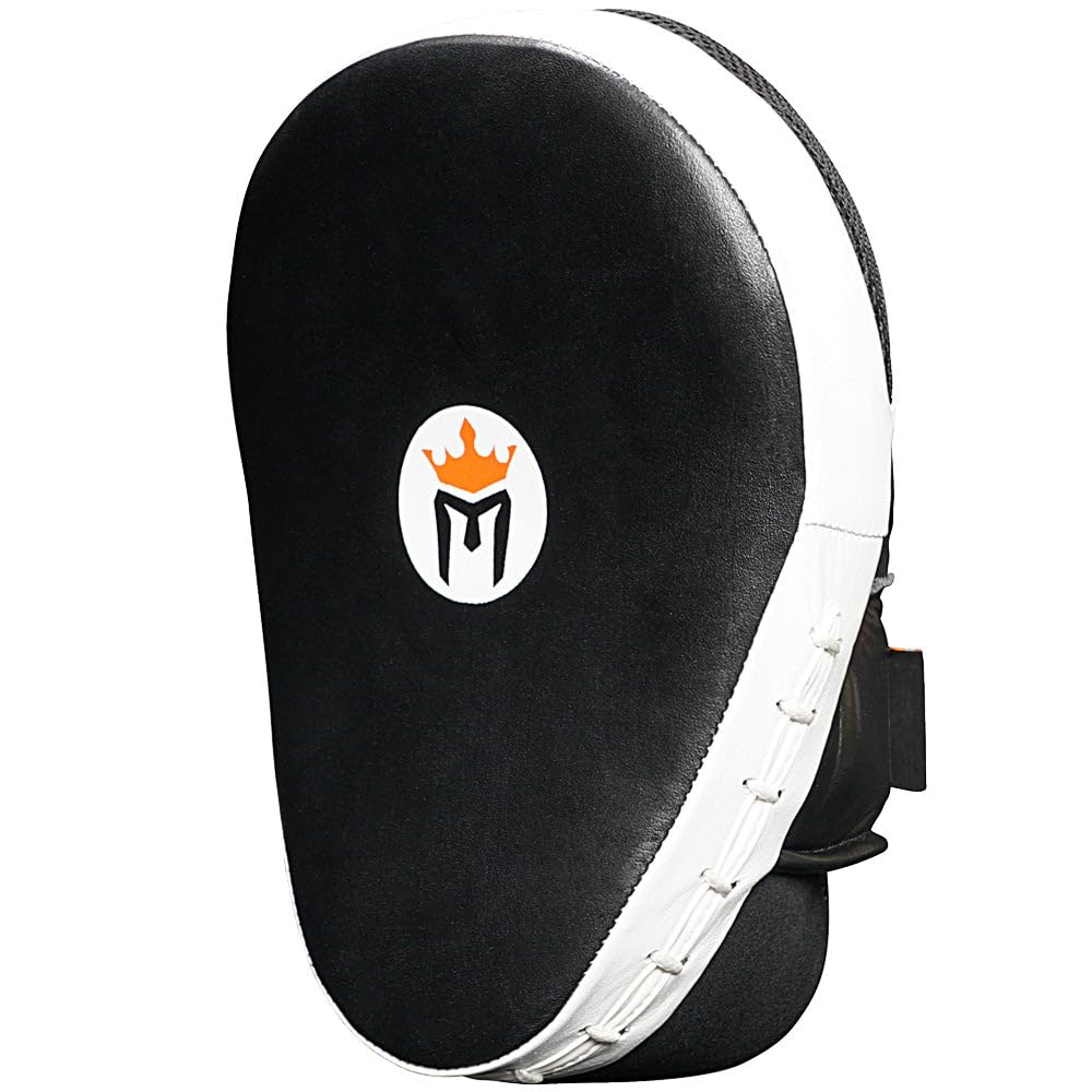 Meister Cowhide Leather Curved Focus Mitts w/ Wrist Support (Pair) by Meister MMA