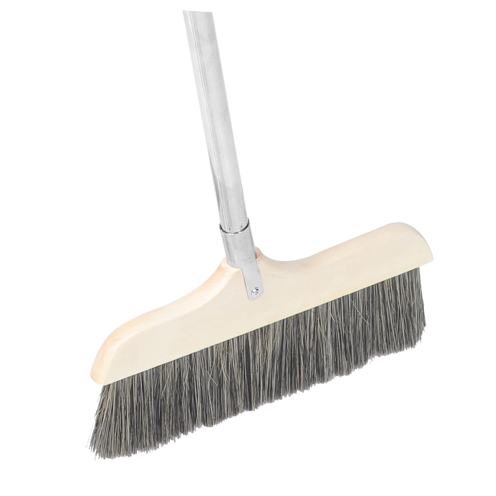 FOMIYES Soft Bristle Push Broom for Hardwood Floors Indoor Kitchen Broom Collapsible Stick Dust Brush