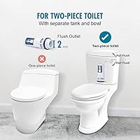 Vista 5 de Válvula de descarga doble de 2 pulgadas, kit convertidor de mango de metal, kit de reparación de inodoro con certificación UPC y CUPC, para uso