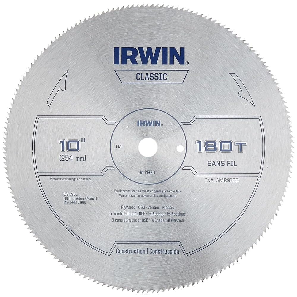 IRWIN Hoja de sierra inglete de 10 pulgadas, serie clásica, mesa de acero (11870)