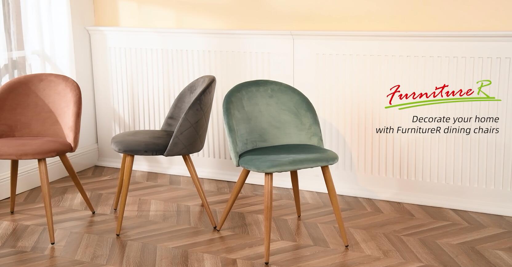 2 Sedie Da Pranzo In Velluto Con Gambe In Metallo - Imbottite, Moderne, Per Soggiorno O Cucina - Foto 7