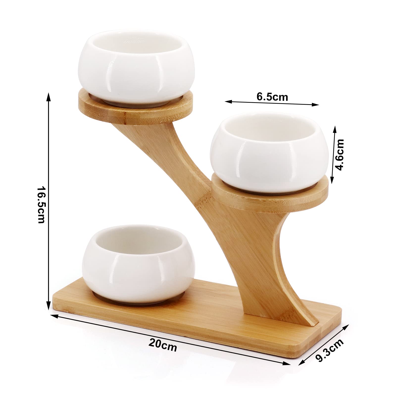 10 PZ PIATTINO Per Piante Di Bambù Cactus Vaso Per Piante Di Bambù Cactus 267488975401 - Foto 4