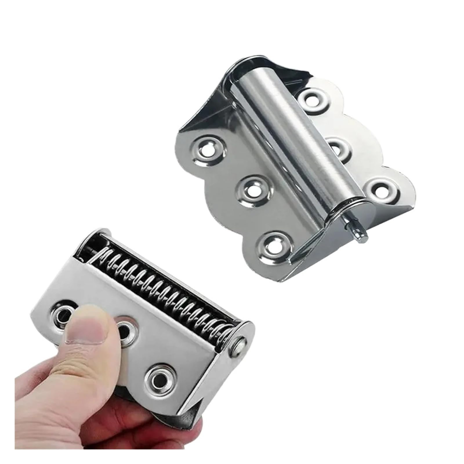2/10 sztuk zawias motylkowy ze stali nierdzewnej automatyczne zamykanie zawiasy wpuszczane nierdzewne sprężyny drzwi do szafki okno sprzęt domowy(10 PCS)