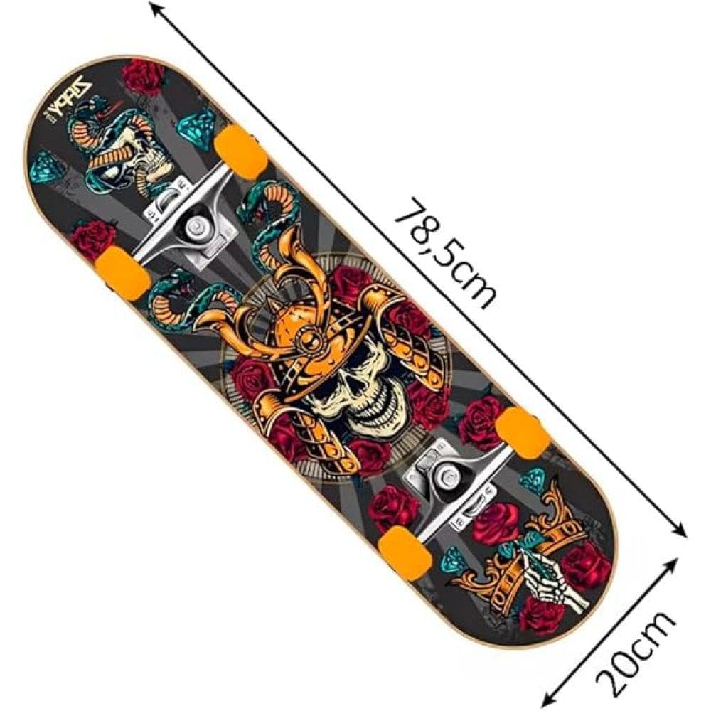 Zippy Toys Skate Semi Profissional Juvenil Completo Shape com Lixa