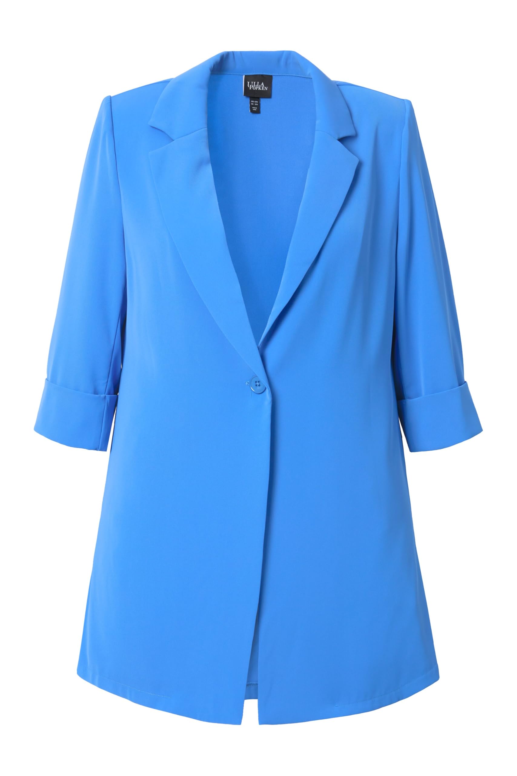 Ulla Popken Blazer con Revers, abbottonatura e Maniche a 3/4 836165