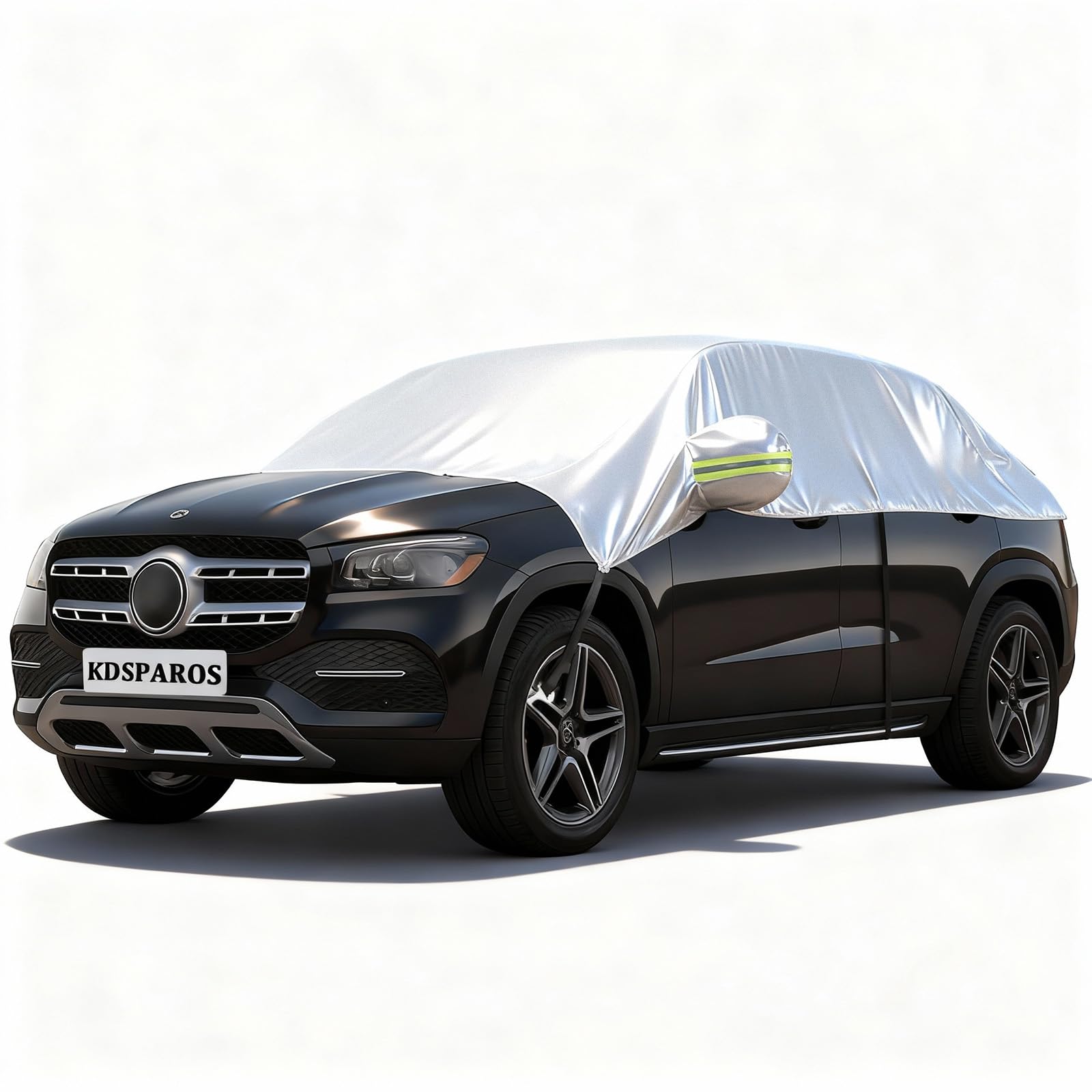 Half Car Cover for Windshield Ice Snow - Windshield Snow Cover with Hail Protector All-Weather Car Cover Fit