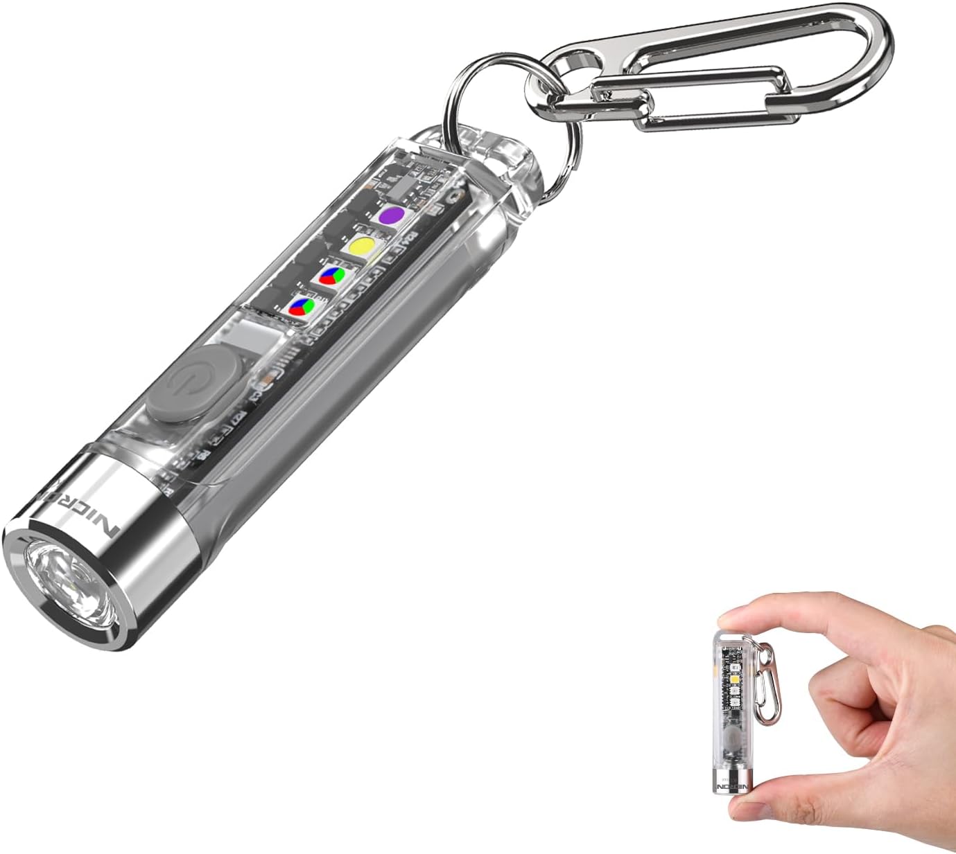 NICRON K11 EDC Flashlight，400 Lumen with Sidelight Handheld Flashlights USB C Rechargeable Pocket Light Mini Keychain Flashlight,for Daily Using,Backpacking,Camping and Hiking
