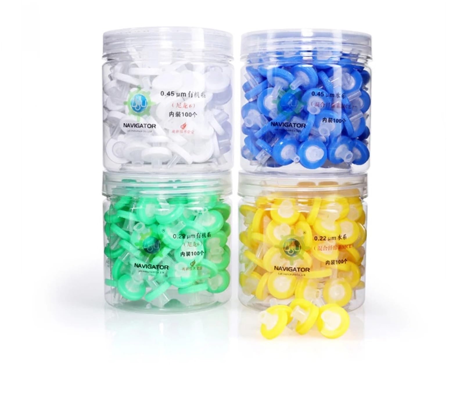 100 Stück/Lot Lab 33 mm Einweg-Köderschlingenfilter MCE/Nylon/PES/PVDF Spritzenfilter 0,22/0,45um Millipore Membran (33 mm 0,22 um PVDF)