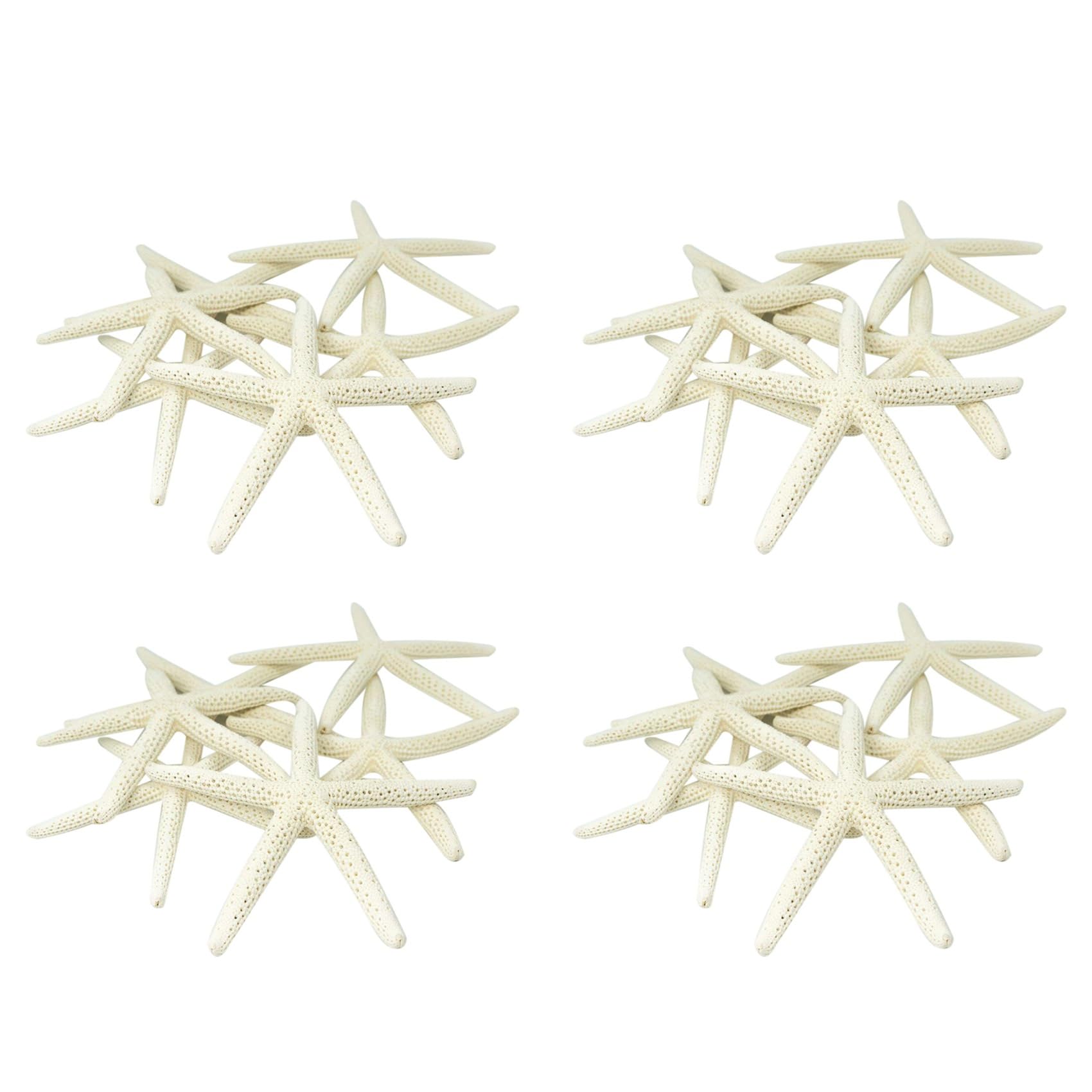 Vjsujehgy 48PCS White Finger Starfish 5-10cm Decorative Five-Finger Starfish