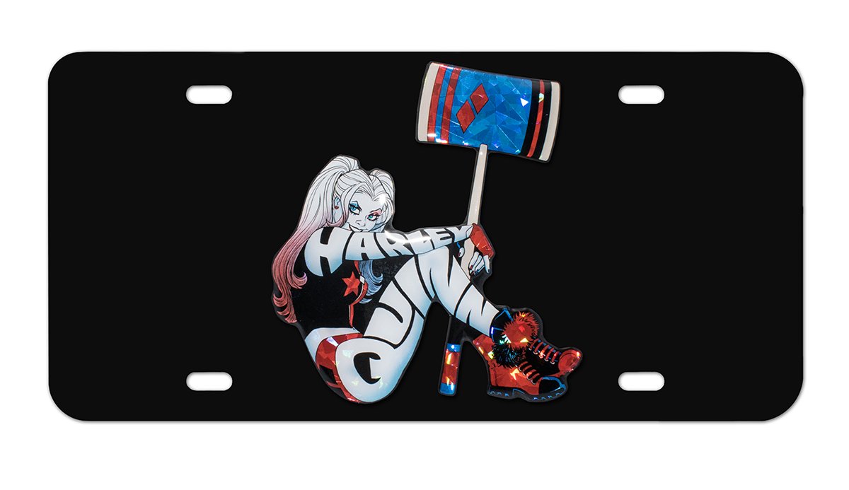 Harley Quinn Black License Plate