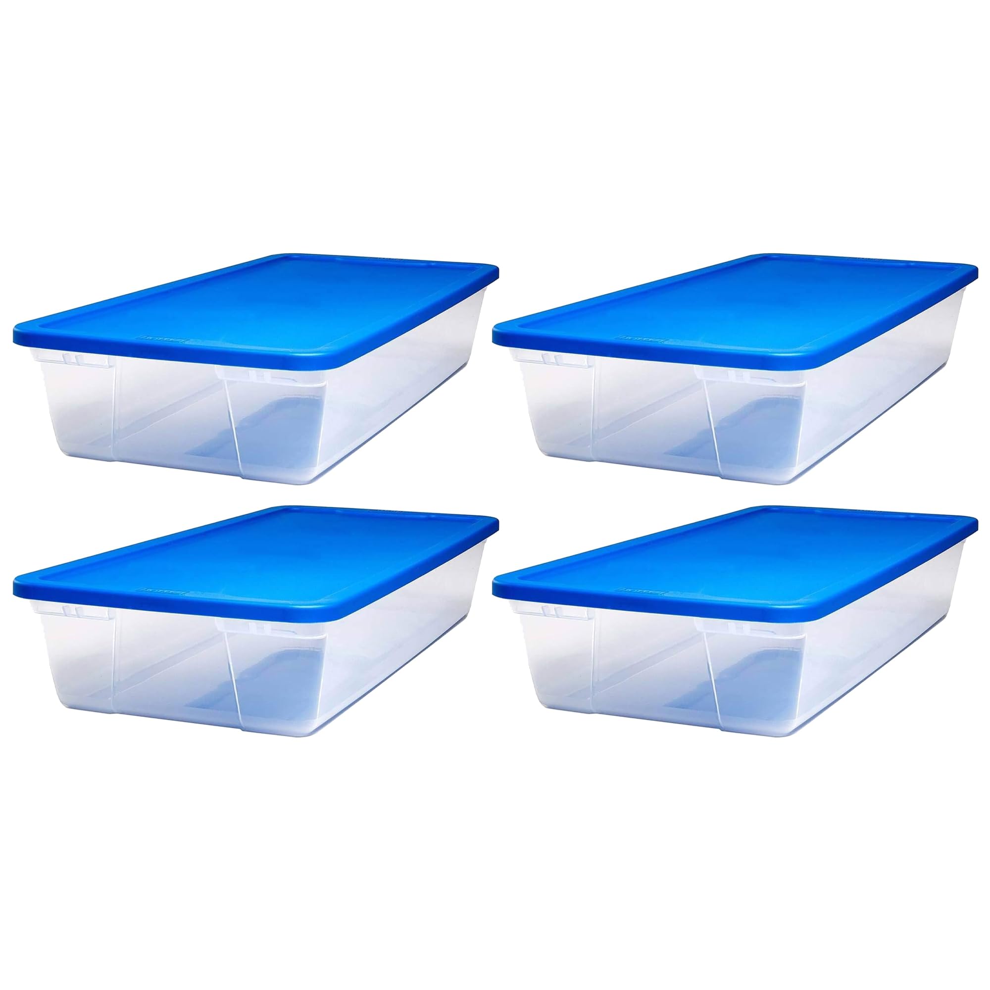 Amazon.com - HOMZ 4-Pack Snaplock, Large Clear Plastic Storage Bins ...
