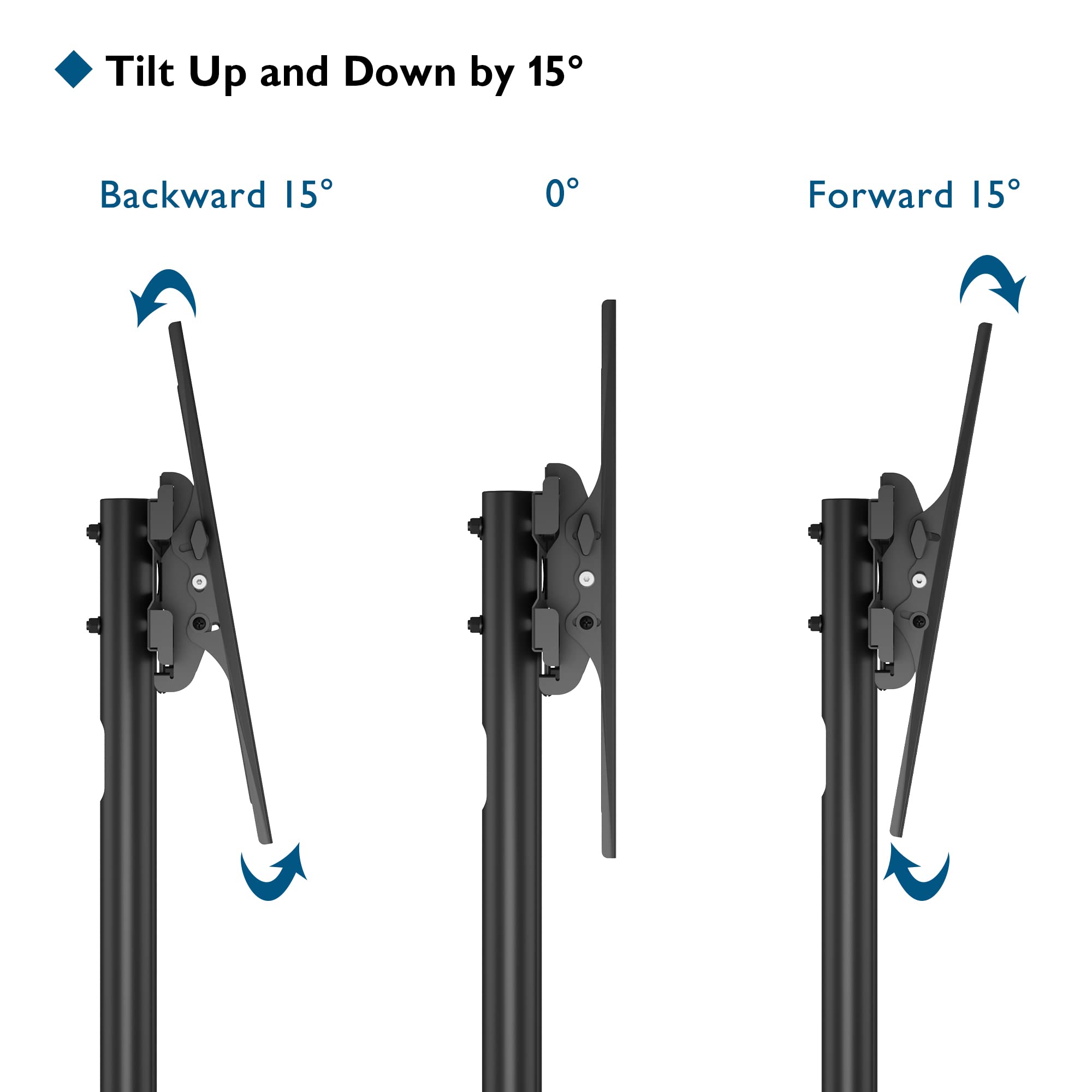 BONTEC Mobile TV Stand on Wheels for 3270 inch LCD LED OLED Flat