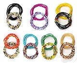 INKERSCOOP African Waist Beads Chain 14 Pack Waist Beads Kit with Plus Size Waist Beads for Women Accessories Beach Bikini Belly Chain (31)
