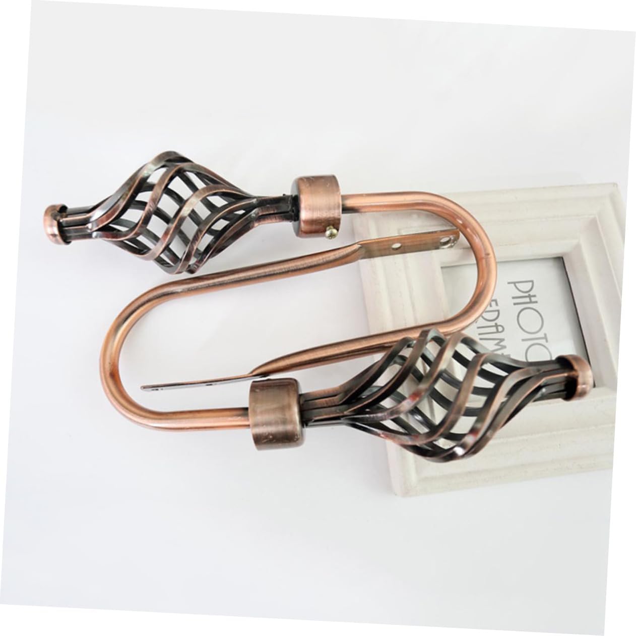 Polished Metal Curtain Hooks Holdbacks for Drapes Elegant Red Bronze Tiebacks for Easy to Install Classical Style for Room