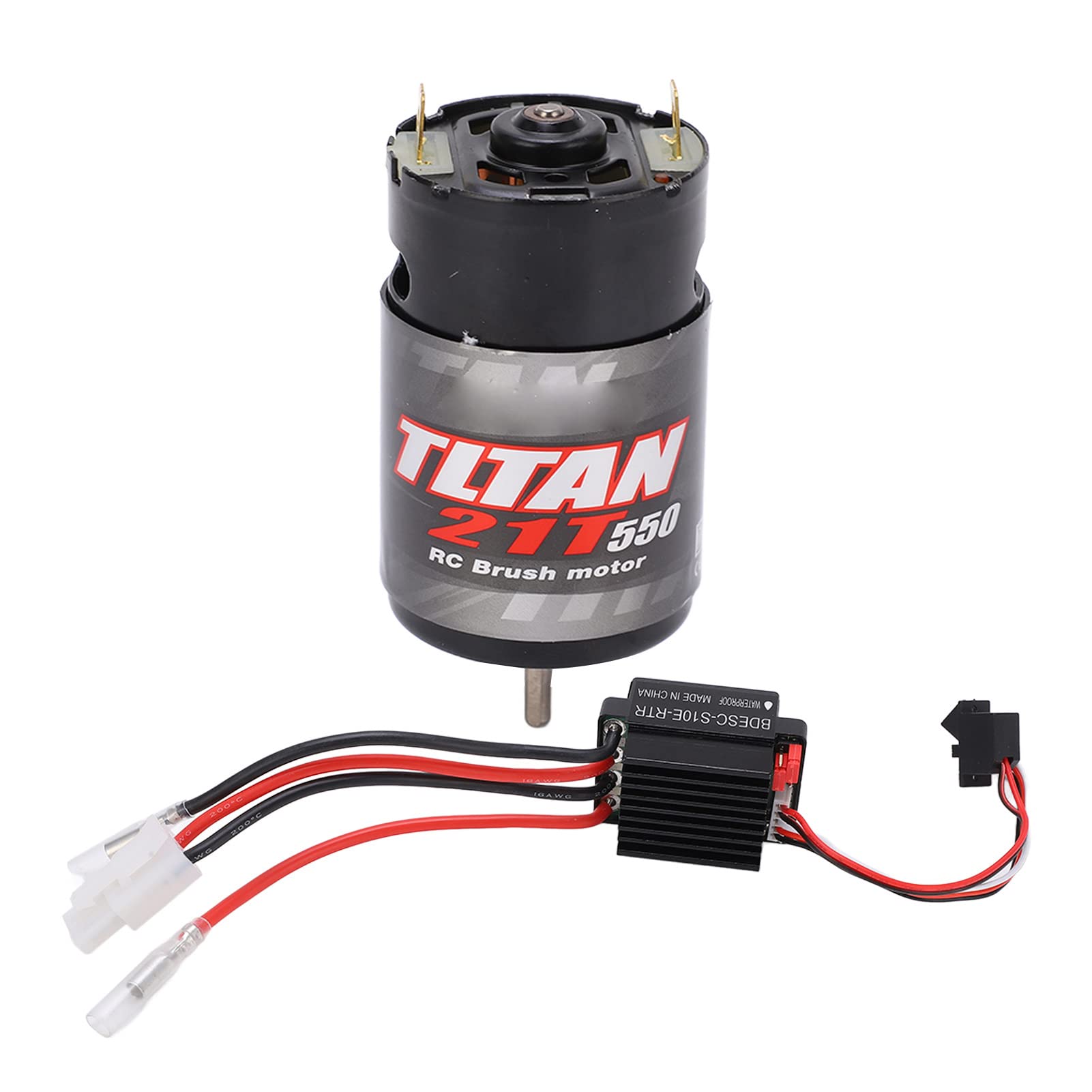 Gebürsteter Motor, 550 RC -Auto gebürsteter Motor mit Wasserdichtem 320A Two Way Brushed ESC für RC Rock Crawler Car(21T)