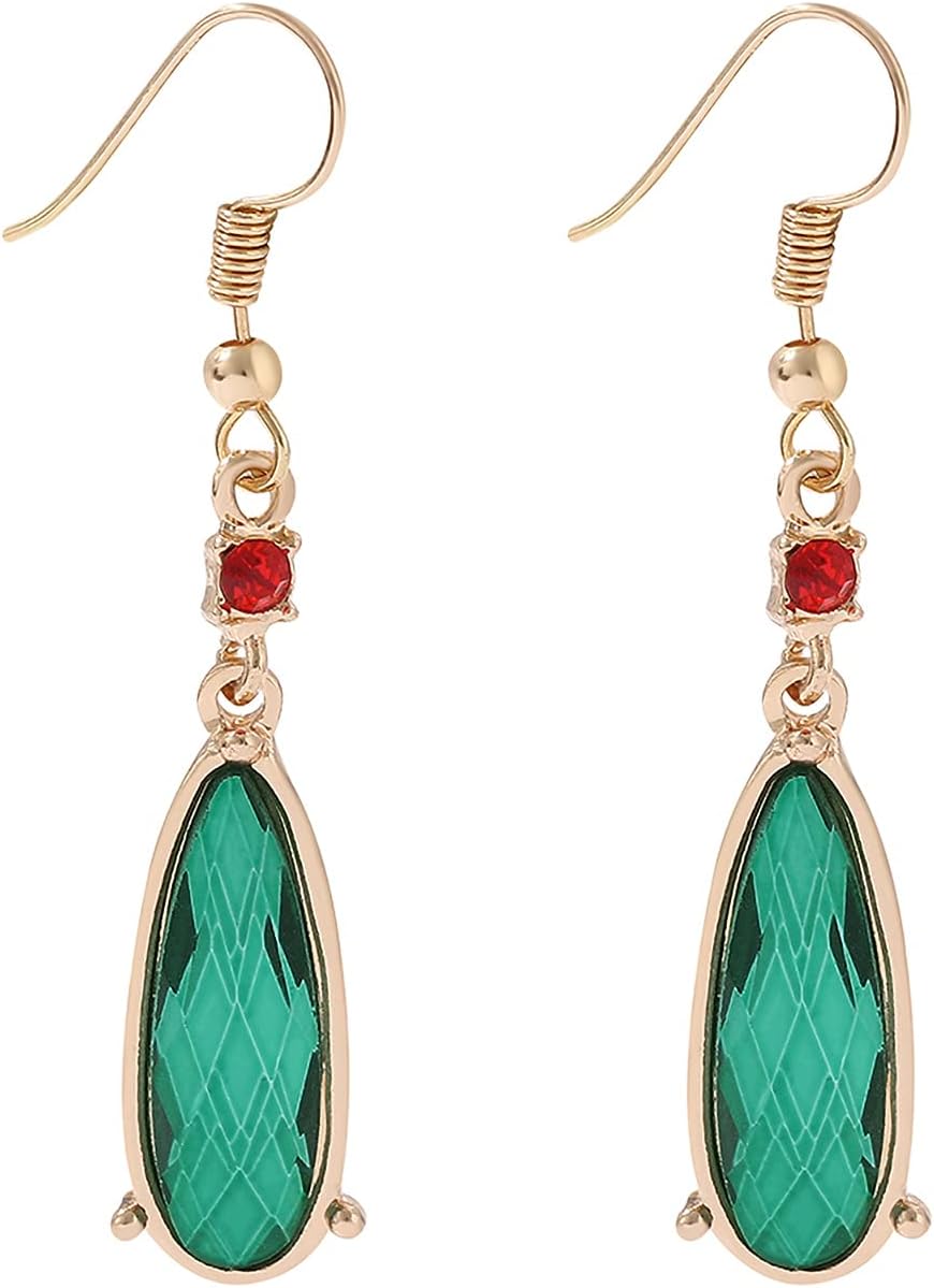 feimeng jewelryHowl's Earrings, Costume Cosplay Drop Earrings for Women Men Girls, Green Water Pendant Dangle Earrings