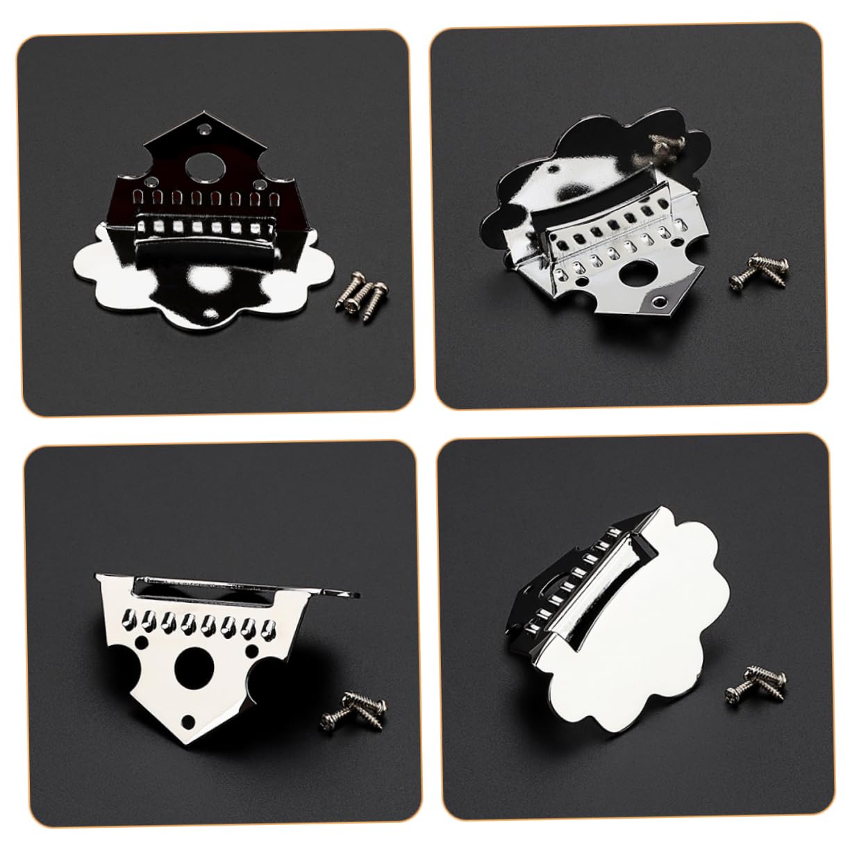 ERINGOGO Mandolin Tailpiece Screws Cloud Shape Tailpiece Replacement Part Stainless Steel Tune Accurately Easy Install