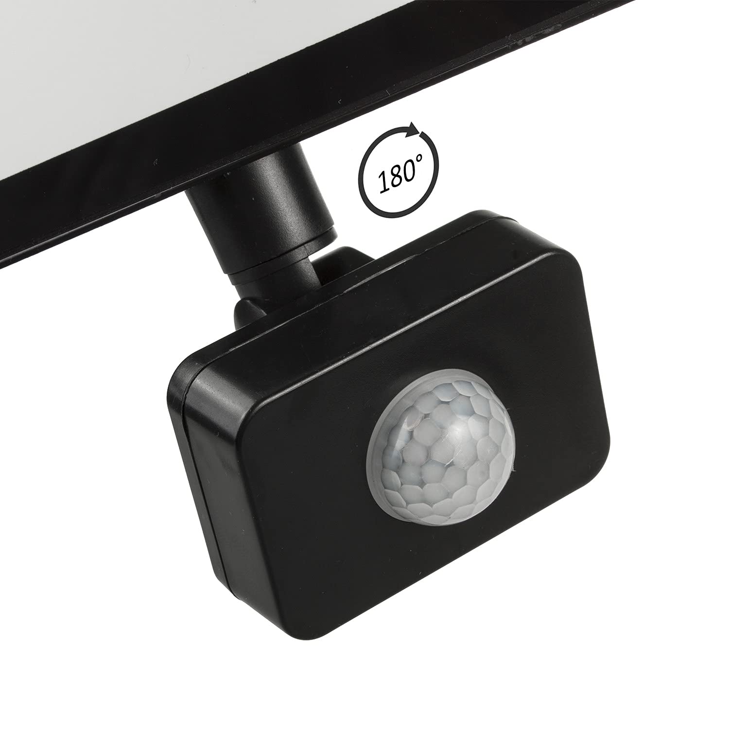 Maclean Confezione da 2 faretti LED con sensore di movimento PIR faretto per illuminazione da esterno slim IP44 antispruzzo (Bianco freddo 600k, 50W, 2)