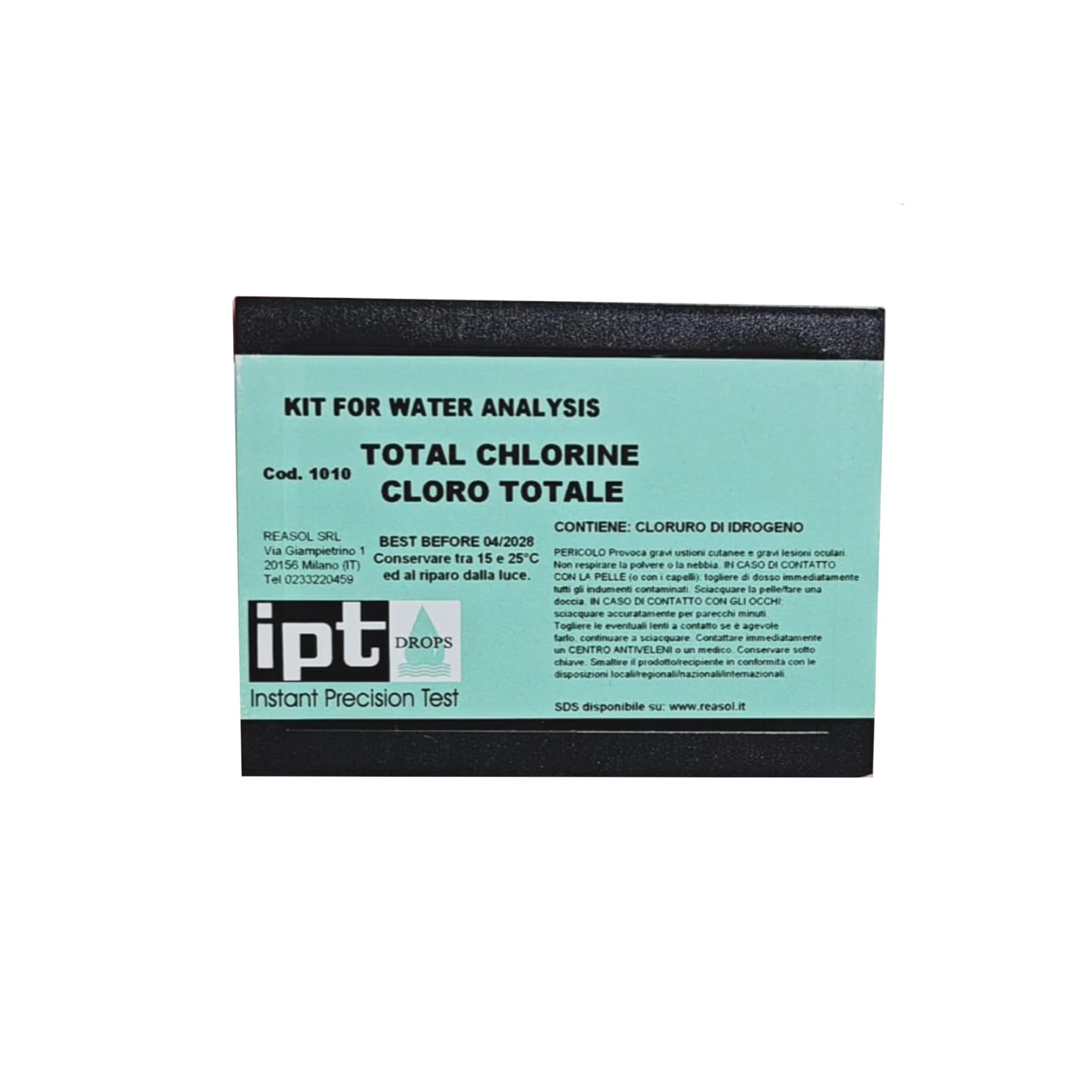 Tester completo per analisi del cloro totale - 8068080936819 - Kit di analisi - 75 unità - Piscine e acqua potabile