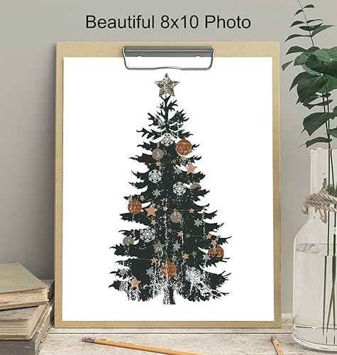 Miniatura 3 de Christmas Tree Decor - Pine Tree Holiday Decorations for Home, Apartment, Living Room, Bedroom - Cute Secret Santa Gift for Office Party - 8x10