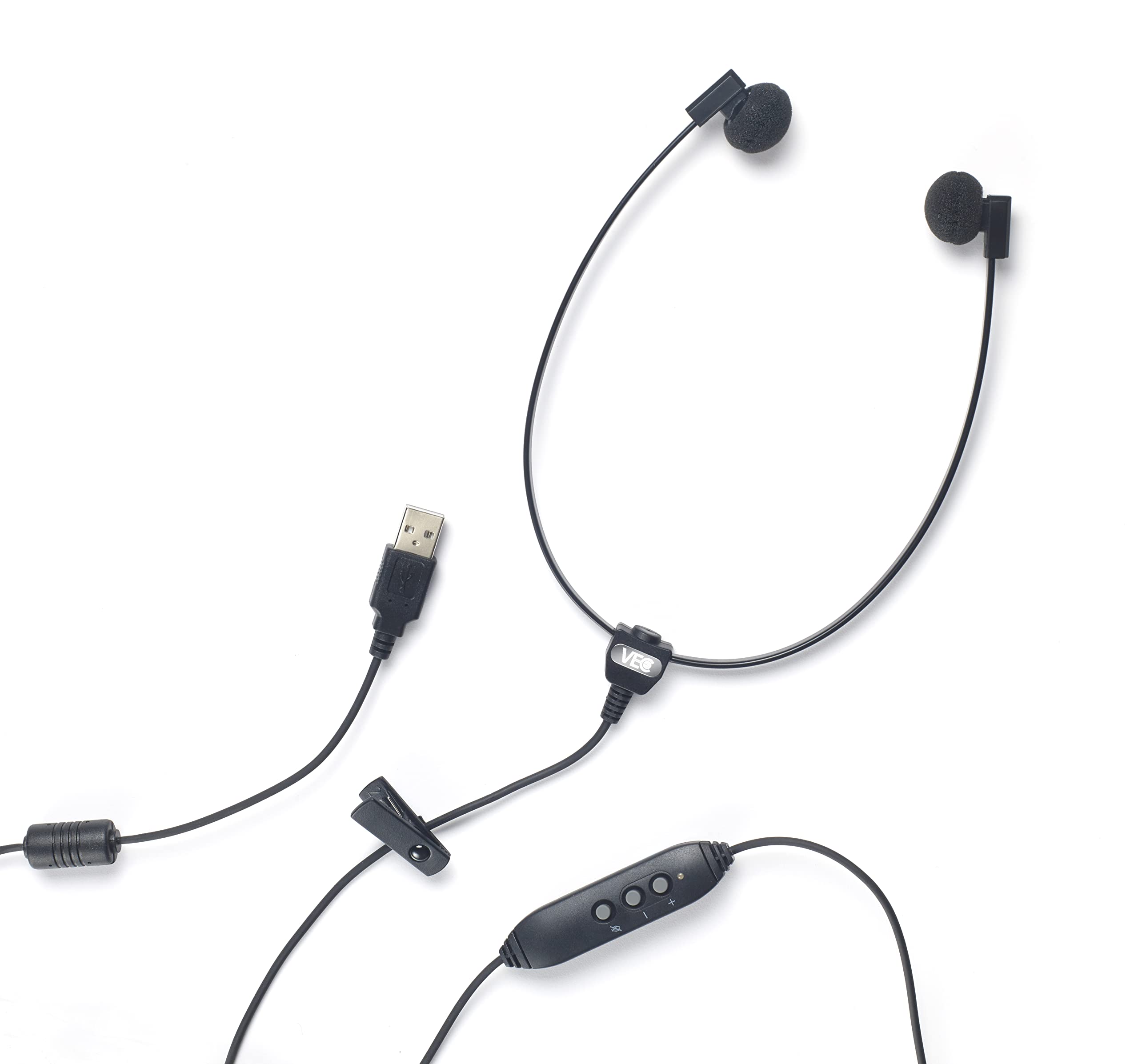 VEC Spectra-TCU Multimedia Stereo Headset with Built in Microphone and USB Plug