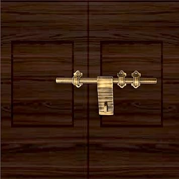 Atom 12 Inch Jhonny Aluminium Aldrop | Fancy Aldrop for Door Fittings Kit, Door Accessories | Brass Antique Finish