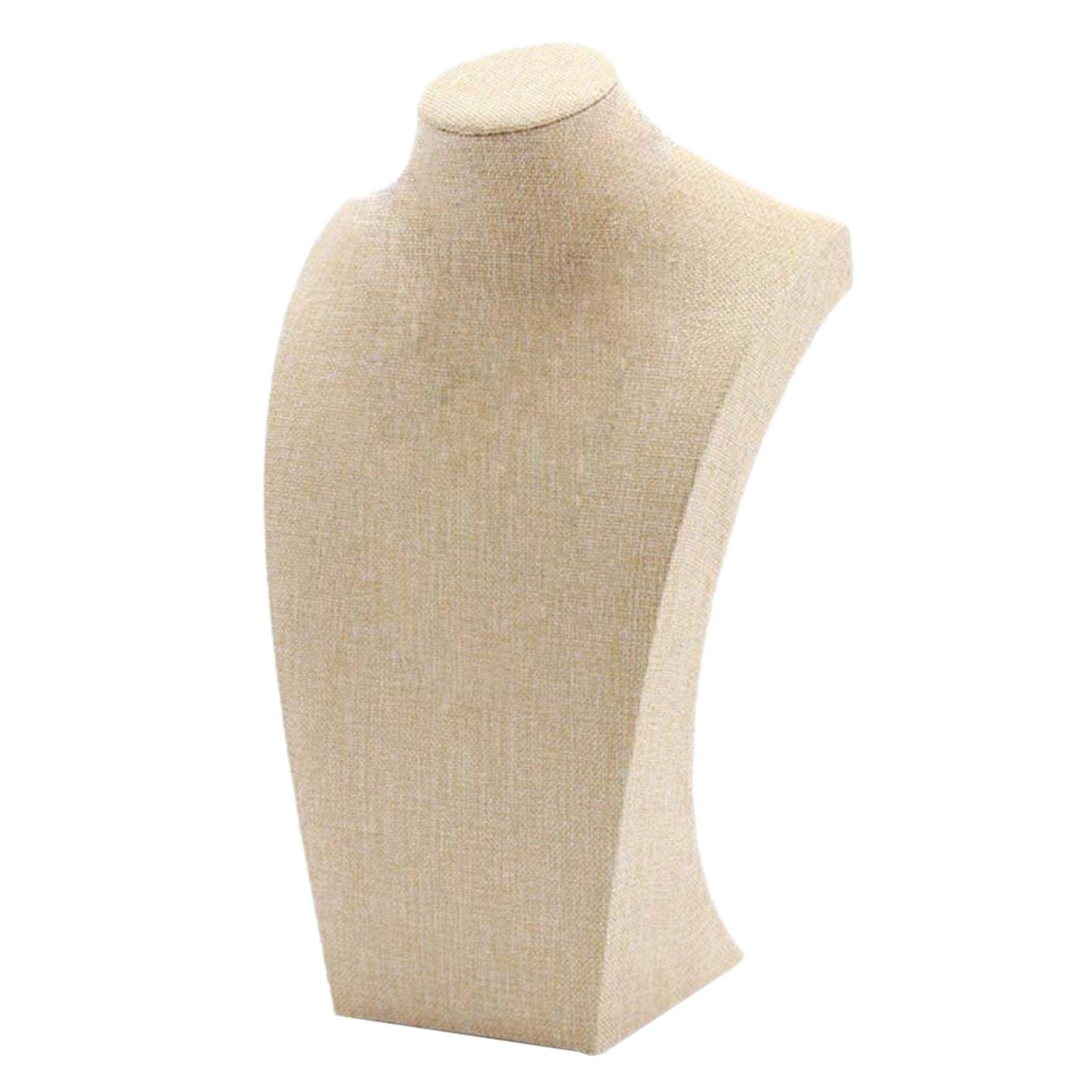 Milageto 4pcs Lino Collana Busto Espositore Portaoggetti Organizzatore per Controsoffitto Negozio