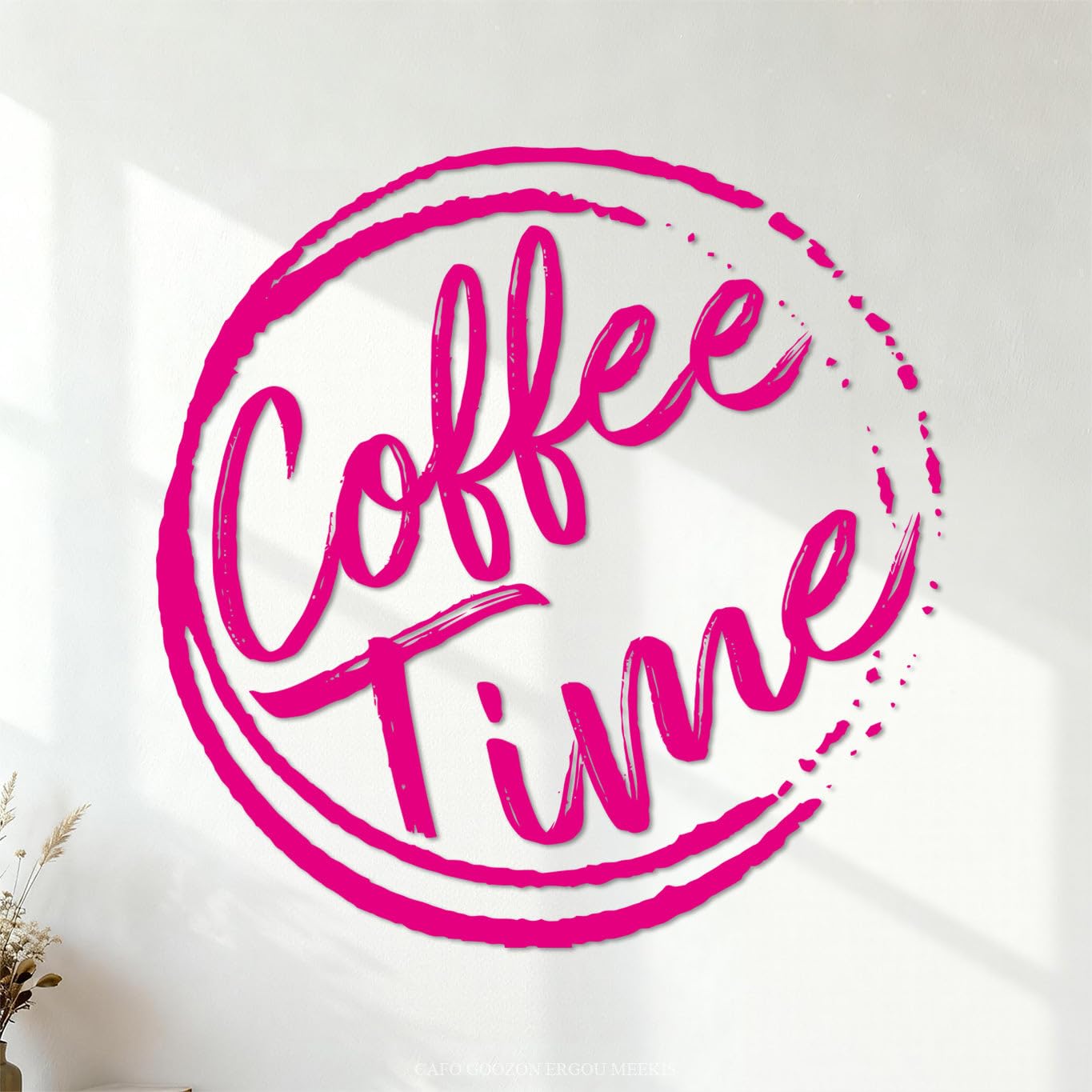 Coffee time i Love Coffee Design Fine Carving Decals 67.2x68.6cm Wall beautification Rosered