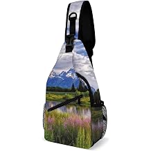 Grand Teton National Park Sling Bag Sport Backpack Hiking Daypack Casual Chest Packs Crossbody Bag for Men Women