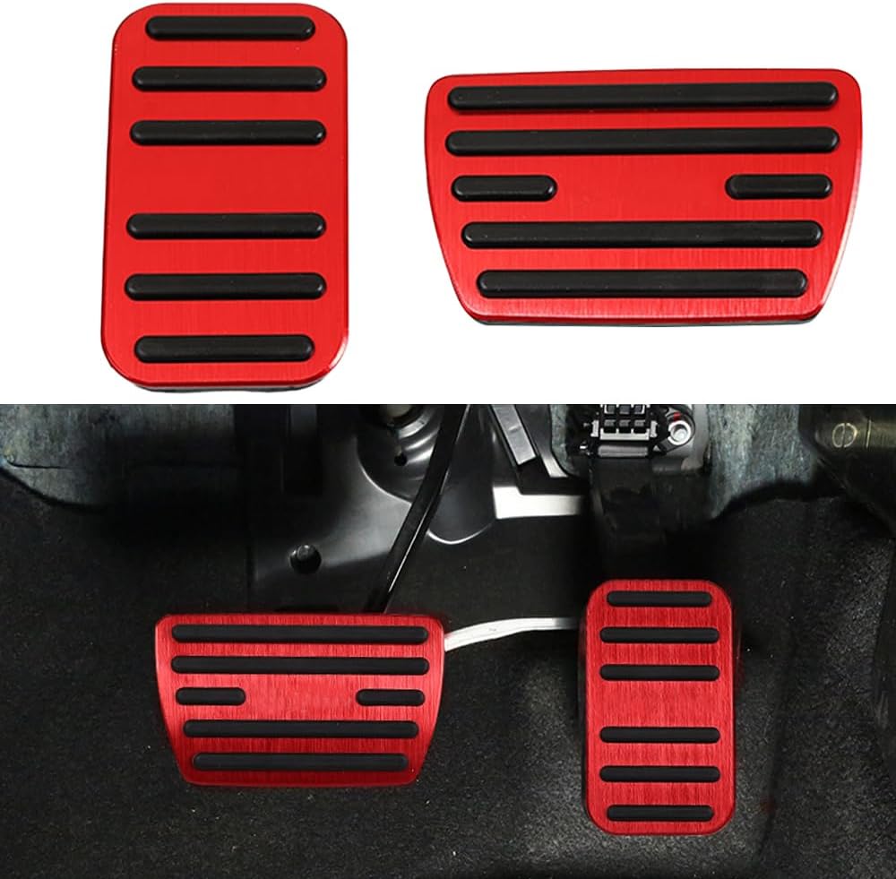 XITER 2pcs Aluminium Alloy Foot Pedal Pads No Drilling Anti-Slip Brake and Accelerator Pedal Covers for Honda Passport 2019 2020 2021 2022 2023 2024 2025 Interior Accessories(Blue)