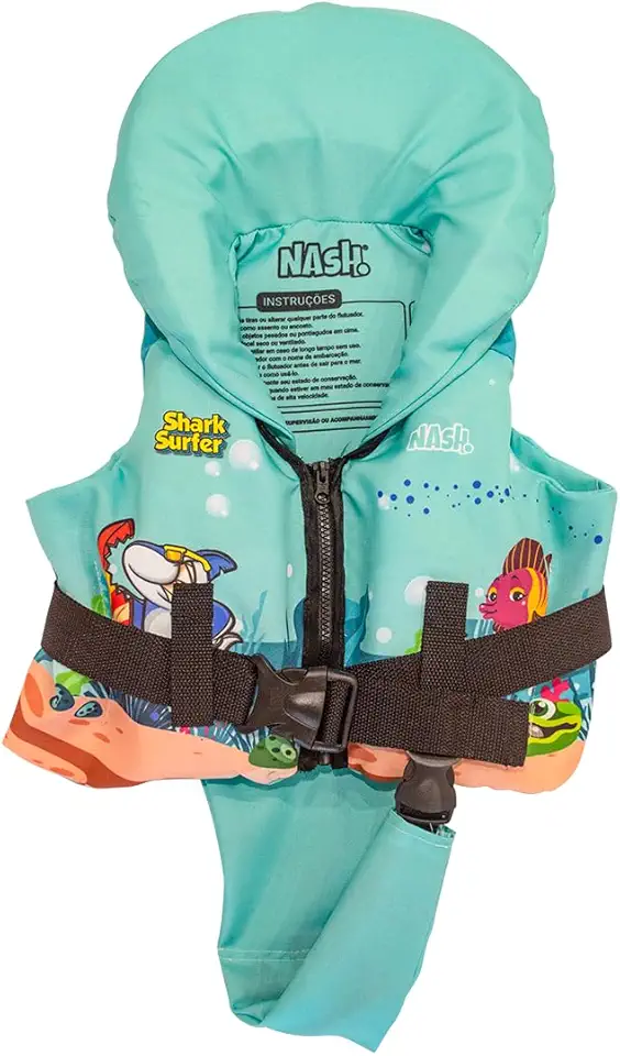 Colete Salva-Vidas Nash com Protetor de Pescoço Tubarão