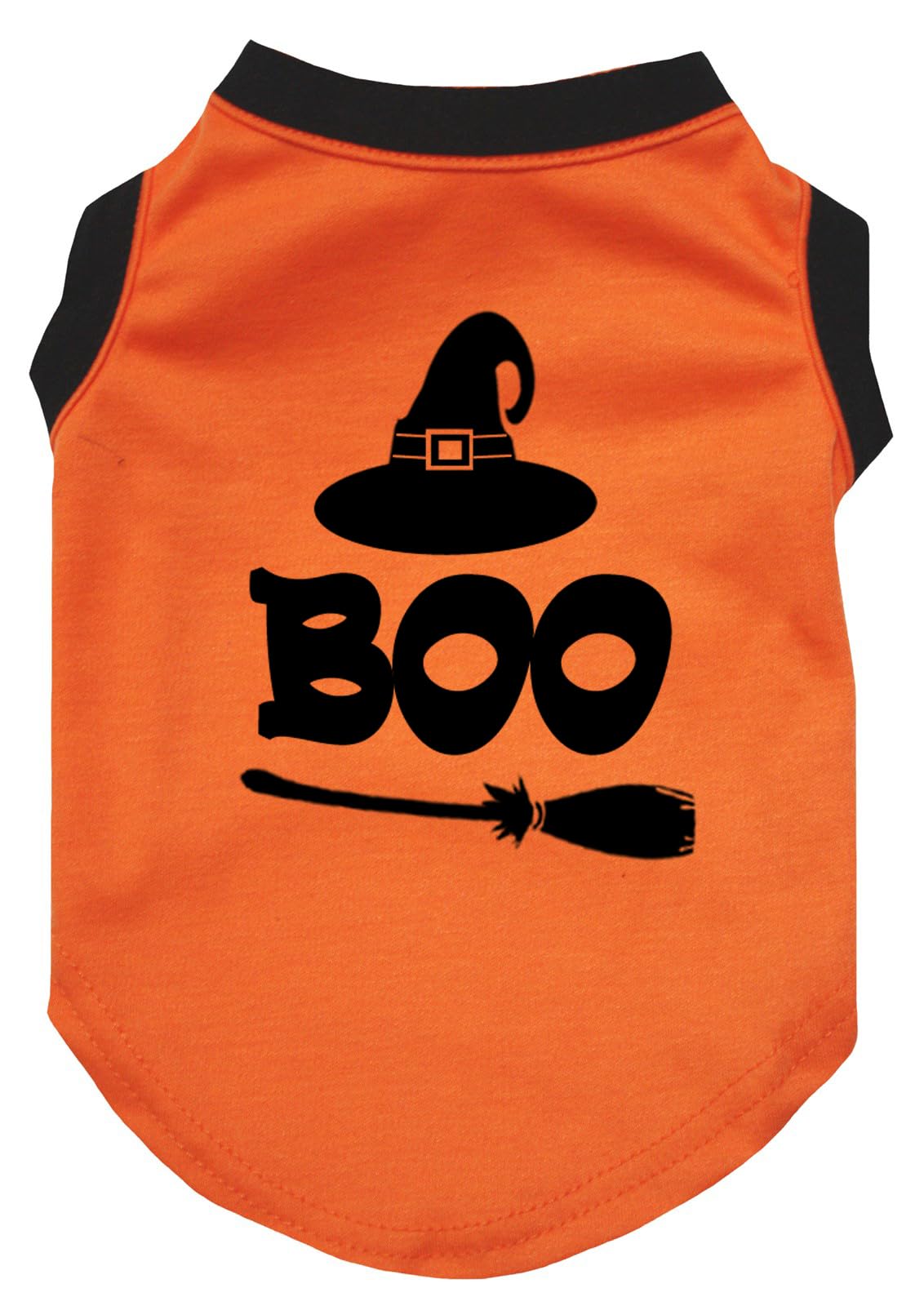 Chemise pour chien respirante orange et noire taille L Witch Boo