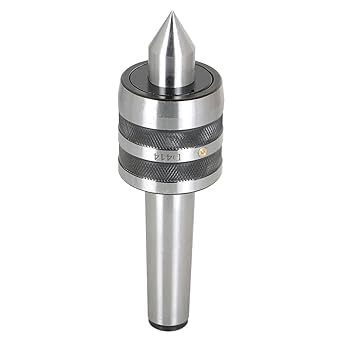 LiGuVCY Live Bearing Tailstock Center, MT4 60 Degree Medium Duty Live Center, Morse Taper Triple for Bearing CNC Lathe Work