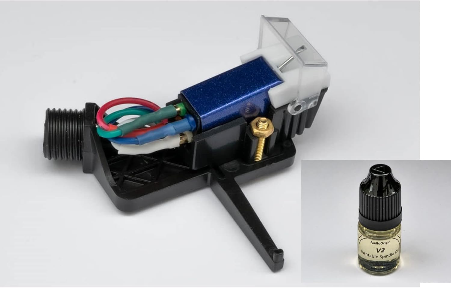 Headshell, Cartridge, Stylus, Needle and V2 Oil lubricant Bundlle for DUAL CS-505-2, CS-505-4, CS-515, CS-530, Turntable