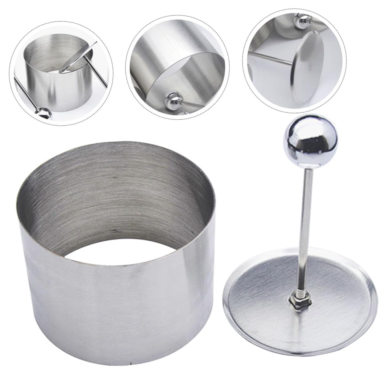 Molde Bordes Lisos de Acero Inoxidable Redondo para Platos Fríos Mantiene la Forma de Alimentos Herramienta Práctica para Cocina y Repostería