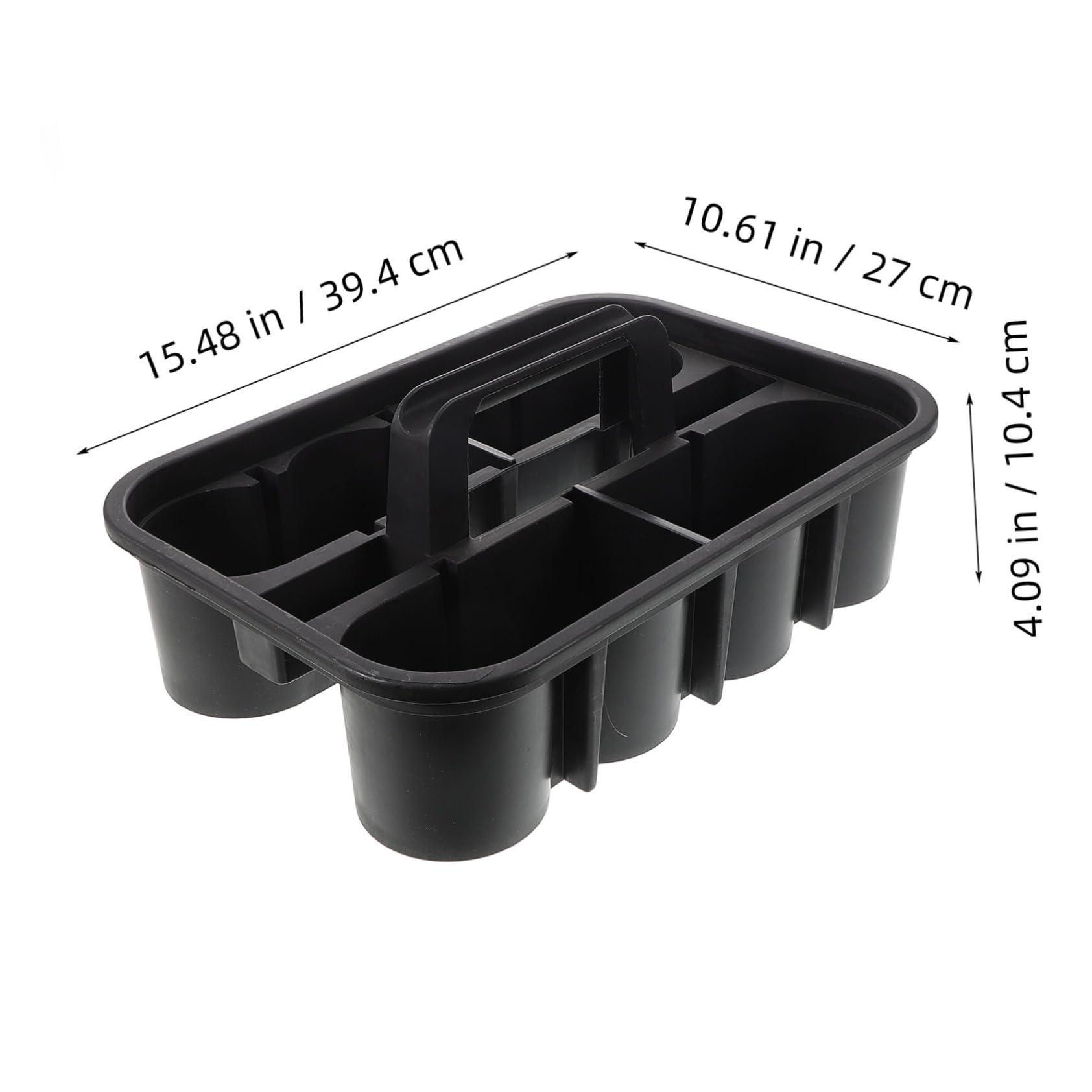 GLEAVI Plastic Storage Basket with Compartments Durable Organizer for Car Cleaning Tools Restaurant Supplies and Utility Tote Thickened Plastic with Carrying Handle