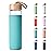 Yomious 20 Oz Borosilicate Glass Water Bottles with Silicone Sleeve BPA Free, Dishwasher Safe - Reusable Clear Glass Drinking with Leak Proof Bamboo Lid | Perfect Gym Water Bottles for Men & Women