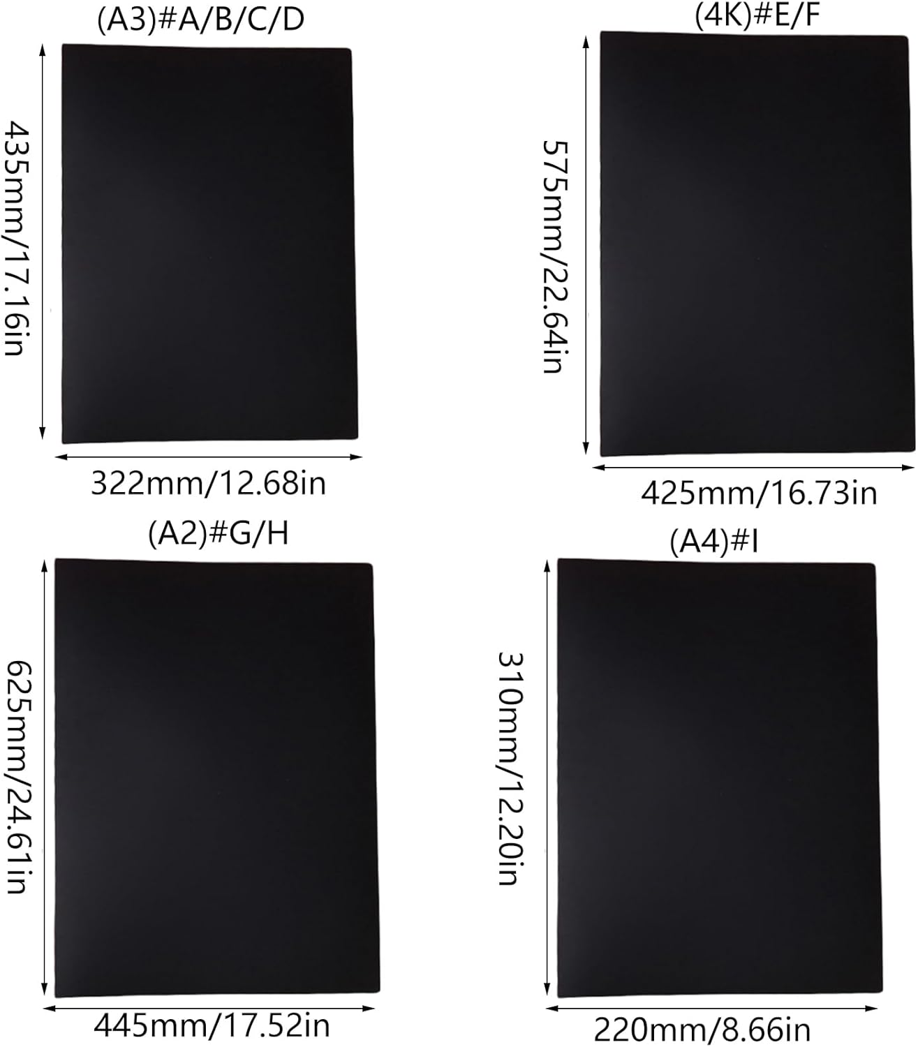 A 2 A 3 4K Display Book Folder with Sleeves Presentation Folders Project Folder Storage Art Folder for Painting Artwork