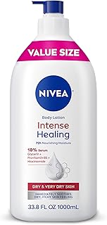 Intense Healing Body Lotion for Very Dry, Itchy Skin with Glycerin, Provitamin B5 and Niacinamide, 72-Hour Body Moisturizer, 33.8 Fl Oz Value Size Pump Bottle