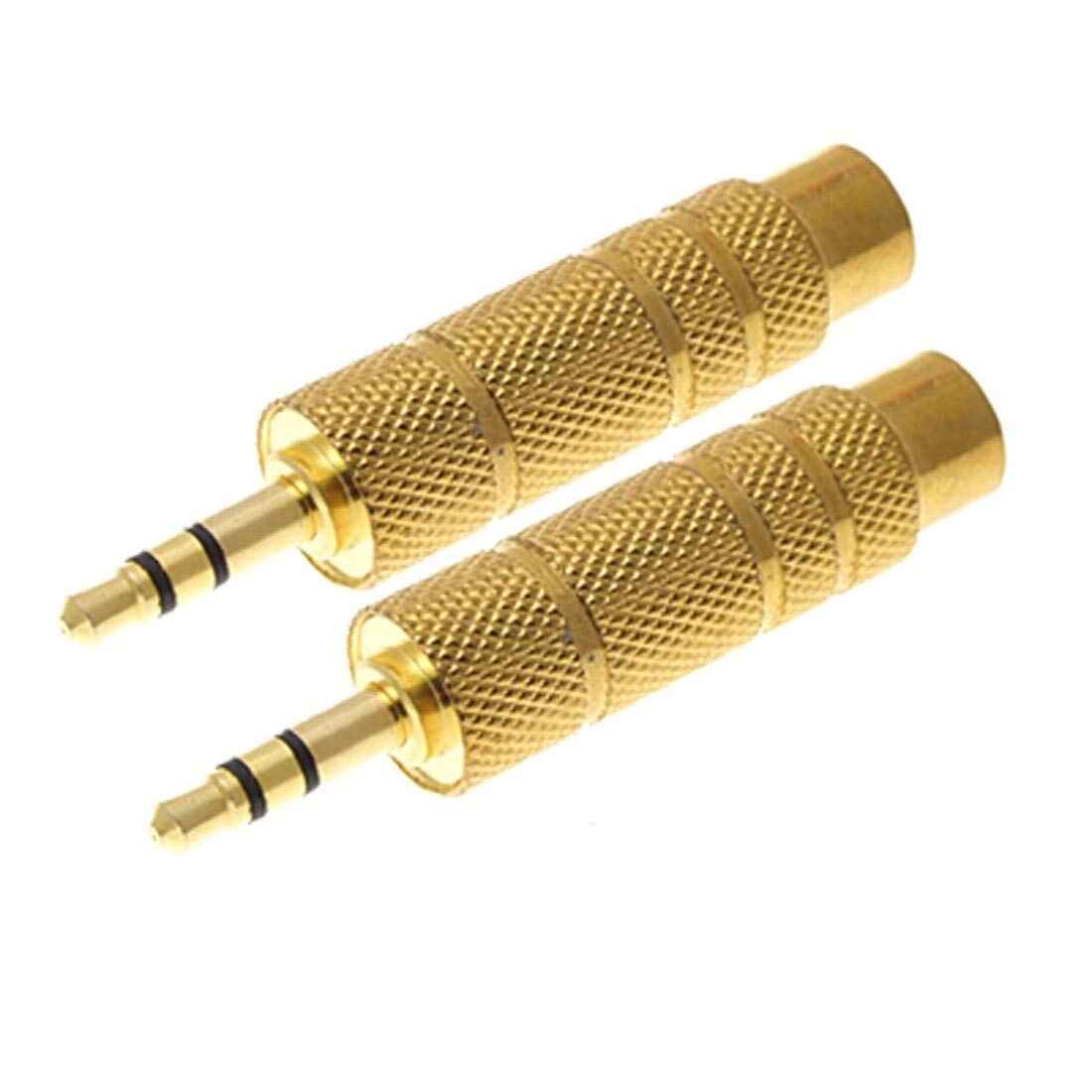 SHOPEE 3.5Mm Stereo Male to 6.3Mm Stereo Female Adapter Converter (Pack2)(Golden), Auxiliary-picture-10