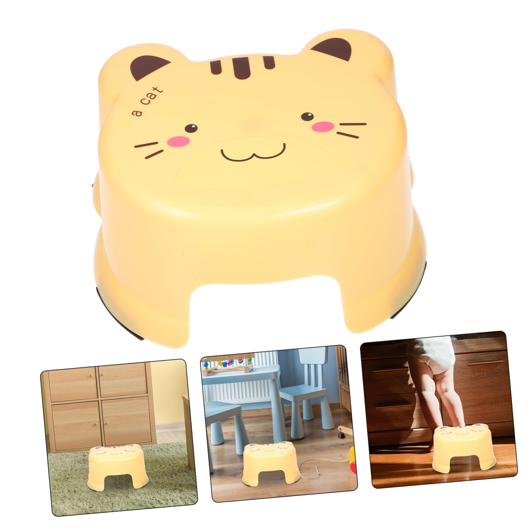 Ciieeo 3 Piezas Taburete de baño Antideslizante Banquito de plástico para niños Banqueta de plástico para el baño taburetes pequeños Taburete de Lactancia taburetes para niños heces