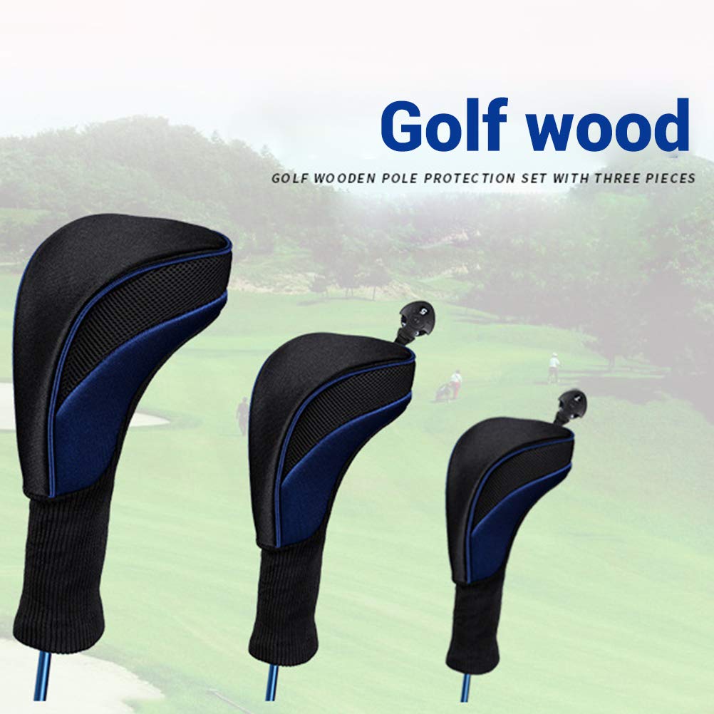 Yumira, 3 pezzi Golf Club, custodia protettiva per cuffie da golf, numero 1, 3, 5, in legno, per piloti in legno