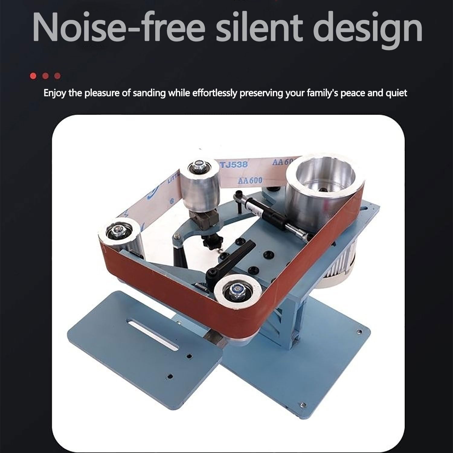 Levigatrice a Nastro Multifunzione, Smerigliatrice a Nastro Elettrica da 750 W, Sistema di Controllo del Motore Brushless, Regolazione Continua della velocità, Design Silenzioso, per Sbavatura