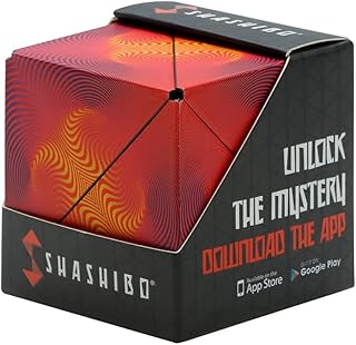 Shashibo Shape Shifting Box - Award-Winning STEM Fidget Toy with Strong Magnets - Fidget Cube Transforms Into 100+ Shapes, Christmas Stocking Stuffers Gift for Kids, Teens, and Adults
