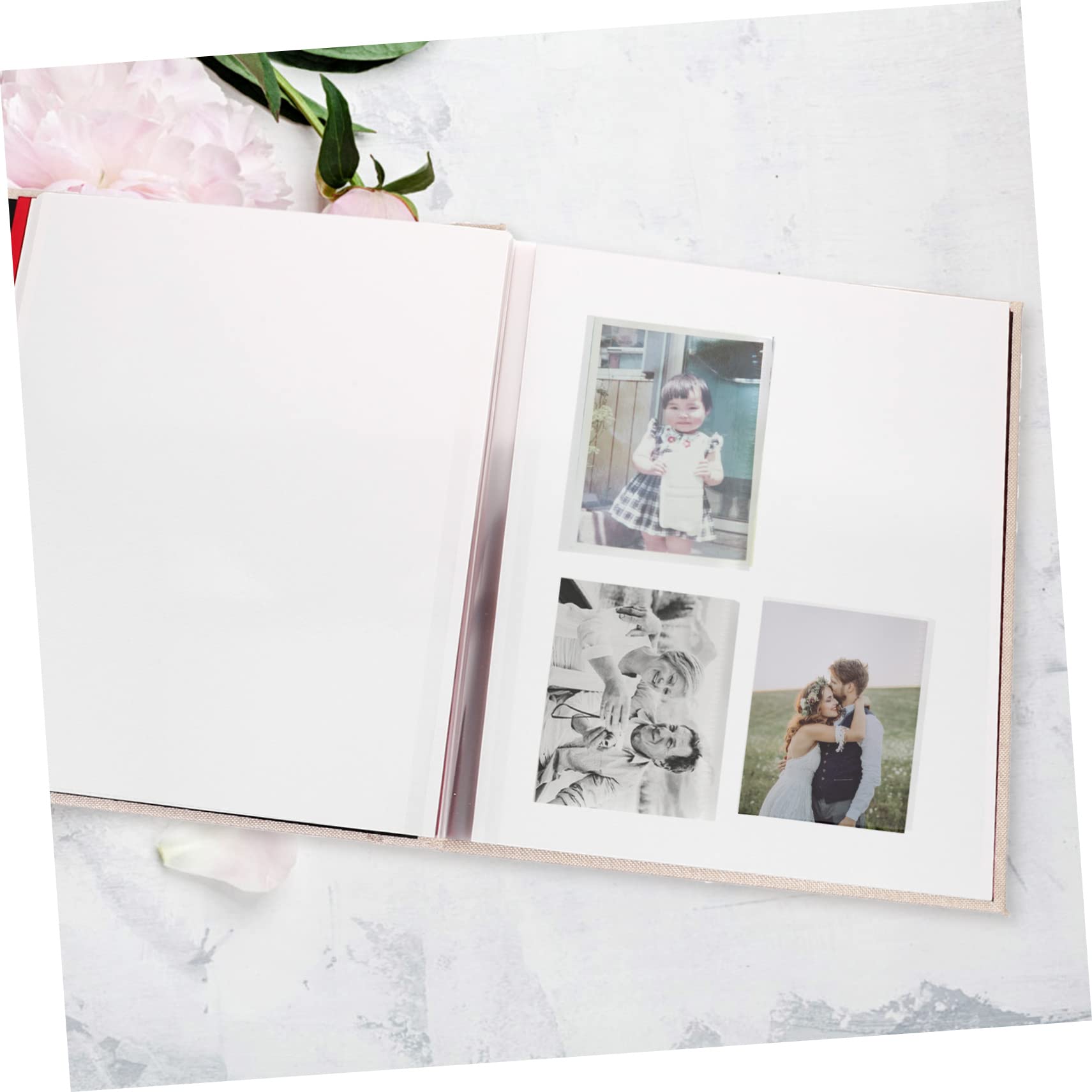 Amosfun Álbum De Fotos De Autoadhesivo Scrapbook Vintage Para Álbum De Recuerdos Para Bodas y Cumpleaños Páginas