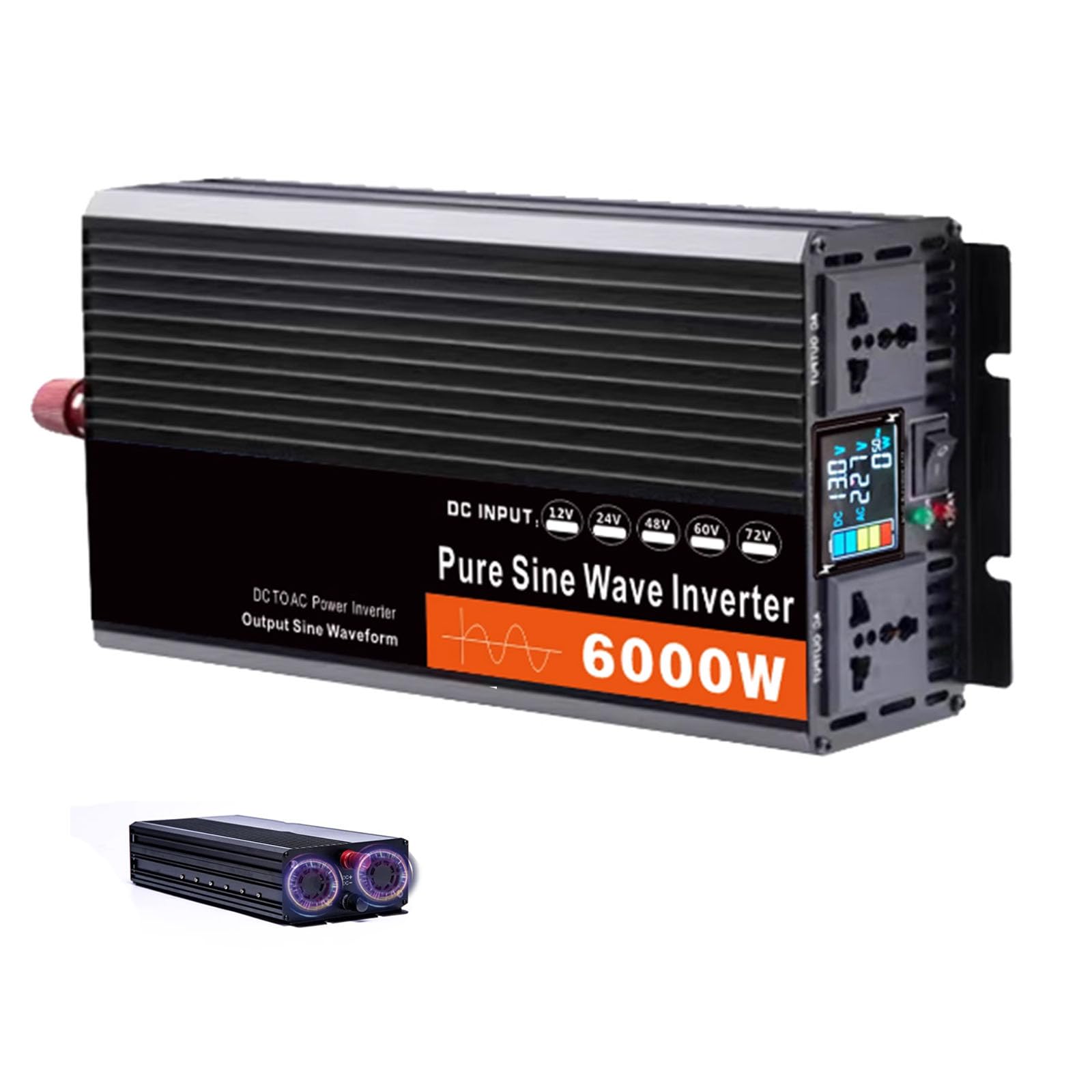Onduleur Chargeur Sinusoïdal Pur 6000W pour sécuriser le réseau