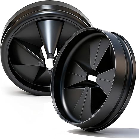 2PCS Garbage Disposal Splash Guards, 3 3/8" Upgraded Noise-Reducing Nitrile Collar Drain Plug, Sink Baffle QCB-AM Replacement for InSinkErator Evolution Series, Black