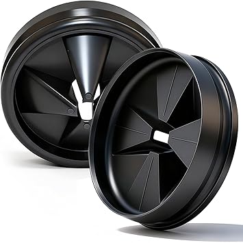 2PCS Garbage Disposal Splash Guards, 3 3/8" Upgraded Noise-Reducing Nitrile Collar Drain Plug, Sink Baffle QCB-AM Replacement for InSinkErator Evolution Series, Black