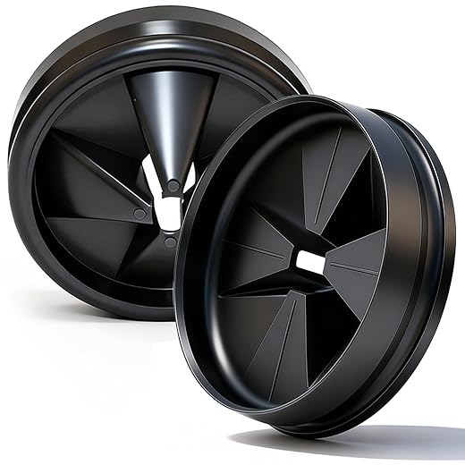 2PCS Garbage Disposal Splash Guards, 3 3/8" Upgraded Noise-Reducing Nitrile Collar Drain Plug, Sink Baffle QCB-AM Replacement for InSinkErator Evolution Series, Black